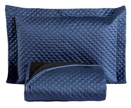Jogo de Cobre-Leito Acetinado Chateau Versailles Azul Real 400 Fios | Westwing