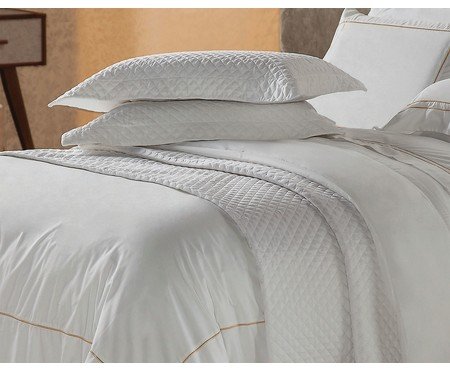Jogo de Cobre-Leito Premium Percal Plumasul Branco 250 Fios | Westwing