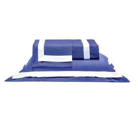 Jogo de Lençol Acetinado Comfy Navy 400 Fios | Westwing