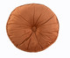 Almofada Botão Redonda em Veludo Lateral Ripado Terra - 45x12cm, TERRA | WestwingNow