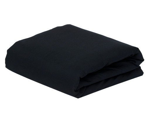 Lençol Inferior com Elástico Soft Touch Preto, Preto | WestwingNow