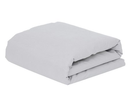 Lençol Inferior com Elástico Soft Touch Cinza | Westwing