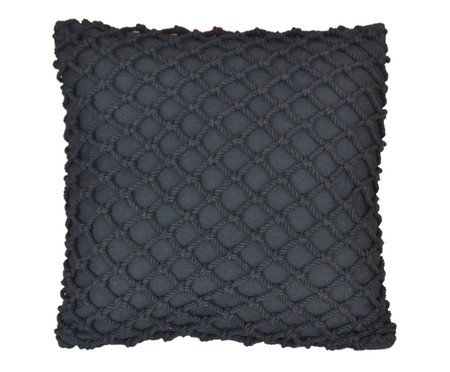 Capa de Almofada Macramê com Corda Preto | Westwing