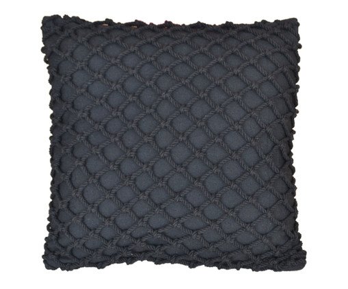 Capa de Almofada Macramê com Corda Preto, Preto | WestwingNow