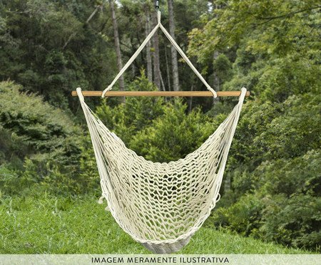 Rede Cadeira com Corda Pearlie Renda Cru | Westwing