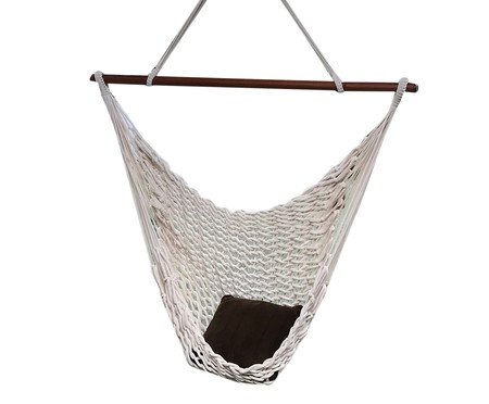 Rede Cadeira com Corda Pearlie Renda Cru