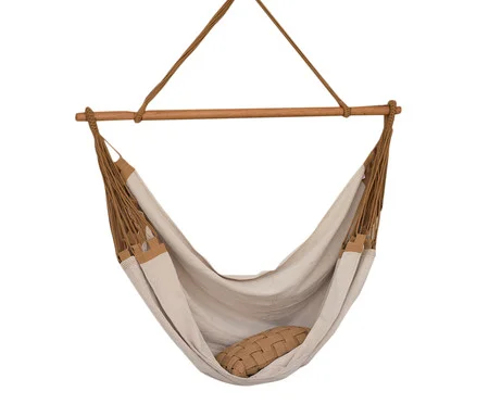 Cadeira de Balanço com Corda Pearlie Ella Natural e Caramelo | Westwing
