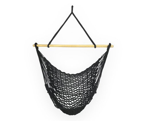 Rede Cadeira com Corda Preto, Preto | WestwingNow