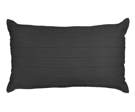 Capa de Almofada Drapeado Estreito Preto | Westwing