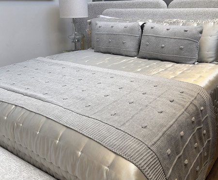 Peseira para Cama Cinza Névoa | Westwing