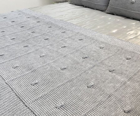 Peseira para Cama Cinza Névoa | Westwing