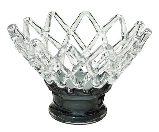 Centro de Mesa Erlian Transparente e Preto, Transparente | WestwingNow