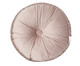 Almofada Botão Redonda em Veludo Lateral Ripado Bege - 45x12cm, BEGE | WestwingNow