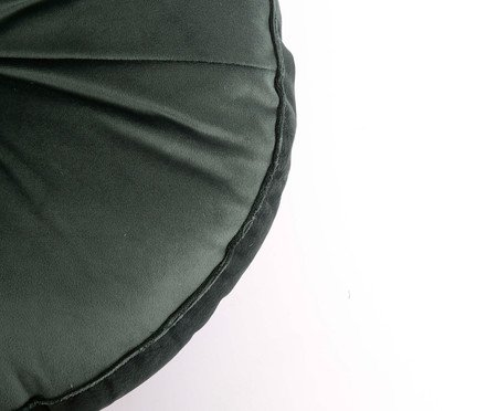 Almofada Botão Redonda em Veludo Verde - 45x10cm | WestwingNow