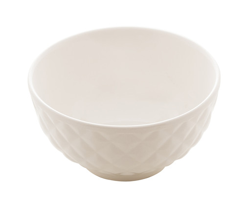 Bowl em Porcelana Diamond Branco, bege | WestwingNow