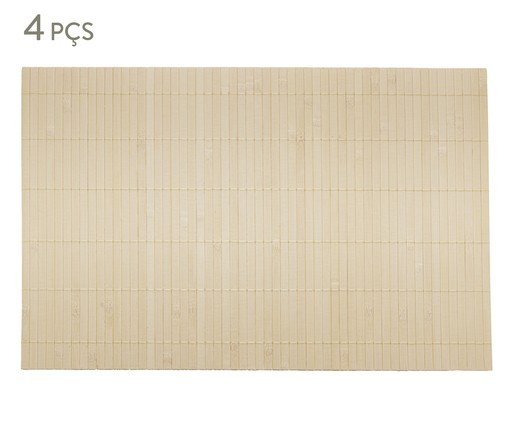 Jogo de Lugares Americano Odemis em Bambu Natural, bege | WestwingNow