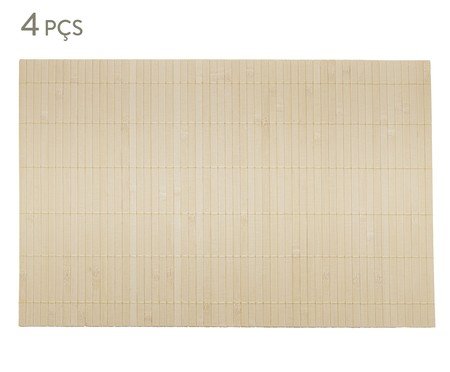 Jogo de Lugares Americano Odemis em Bambu Natural | Westwing