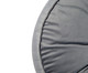 Almofada Botão Redonda em Veludo Lateral Ripado Cinza - 45x12cm, CINZA | WestwingNow