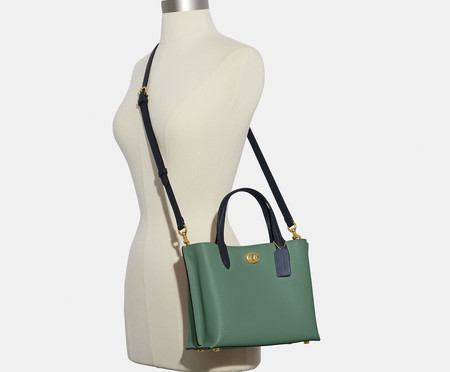 Bolsa Willow Tote 24 In Colorblock Bright Green Multi | WestwingNow