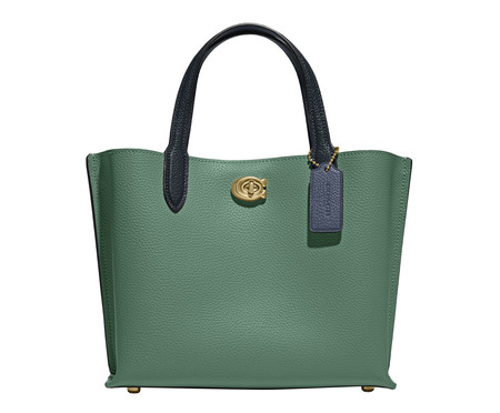 Bolsa Willow Tote 24 In Colorblock Bright Green Multi | WestwingNow