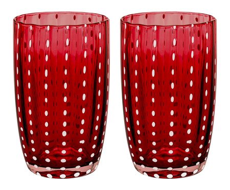 Jogo de Copos Orquídea Vermelho | Westwing