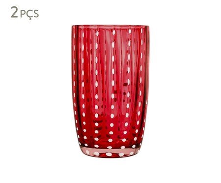 Jogo de Copos Orquídea Vermelho