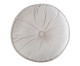 Almofada Botão Redonda em Veludo Lateral Ripado Gelo - 45x12cm, cinza | WestwingNow