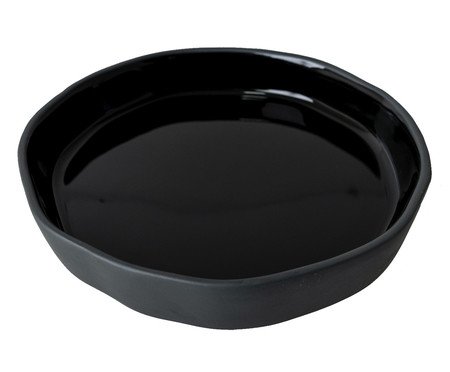 Jogo de Pratos para Sobremesa em Porcelana Malta - Preto | Westwing