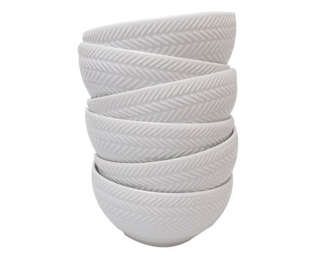 Jogo de Bowls em Porcelana Lucerne - Branco | Westwing