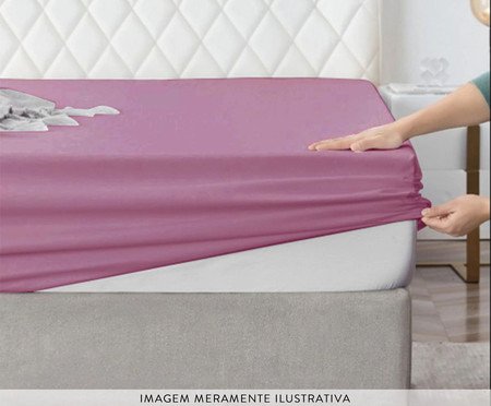 Lençol Inferior Prime Percal Misto Rosê | Westwing