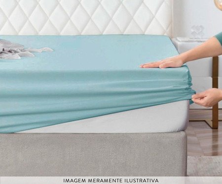 Lençol Inferior Prime 200 Fios Azul | Westwing