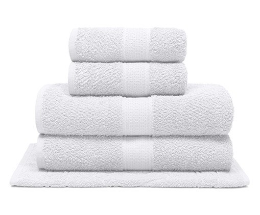 Jogo de Toalhas de Banho Natural Branca - 50X70cm, Branco | WestwingNow