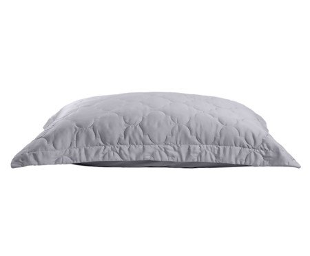 Porta-Travesseiro Acetinado Platine Cinza 300 Fios | Westwing