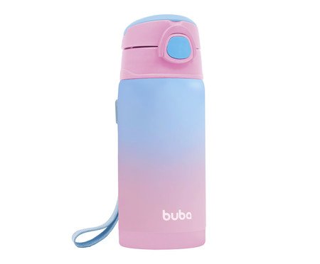 Copo Termico com Canudo Rosa Degrade
