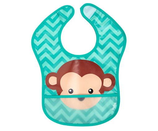 Babador com Bolso Macaco Rosa, Colorido | WestwingNow