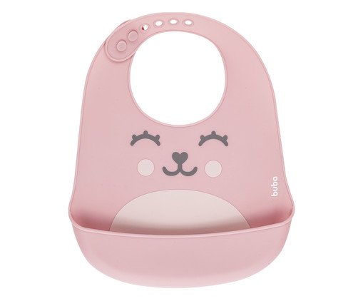 Babador de Silicone com Pega Migalhas Gumy Rosa, Colorido | WestwingNow