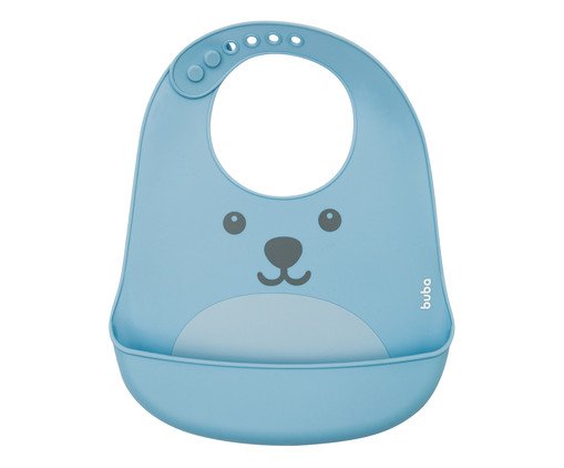 Babador de Silicone com Pega Migalhas Gumy Azul, Colorido | WestwingNow
