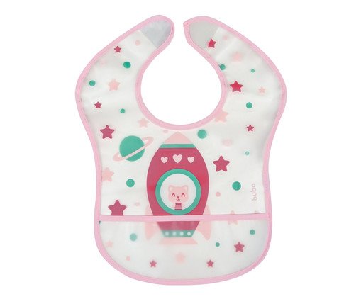 Babador com Bolso Foguete Rosa, Colorido | WestwingNow