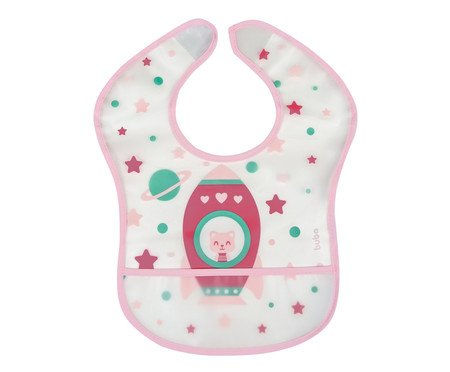 Babador com Bolso Foguete Rosa