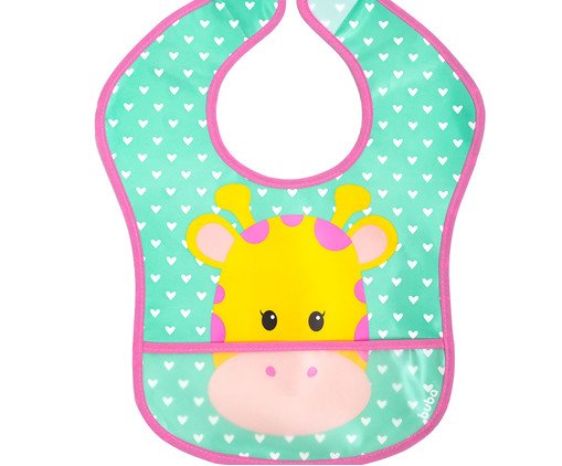 Babador com Bolso Girafa Rosa, Colorido | WestwingNow