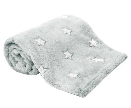 Manta Infantil Estrelinhas Cinza