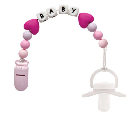 Predendor de Chupeta Baby Rosa