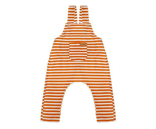 Jardineira Listras Mostarda e Off-White, Colorido | WestwingNow