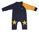 Macacão Raglan Estrela Amerelo e Azul Marinho, Colorido | WestwingNow