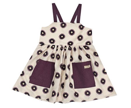 Vestido Florzinhas e Dois Bolsos