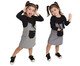 Vestido Dupla Face Pied de Poule Branco e Jeans Black, Colorido | WestwingNow