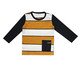 Camiseta Listras Mostarda Preto e Off-White, Colorido | WestwingNow