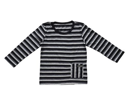 Camiseta Listras Preto e Mesclado, Colorido | WestwingNow