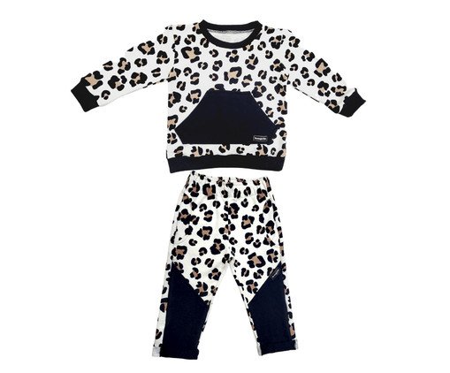 Conjunto Moletom Oncinha Calça e Blusão com Bolso, Colorido | WestwingNow