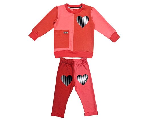 Conjunto Apaixonante Vermelho e Rosa, Colorido | WestwingNow